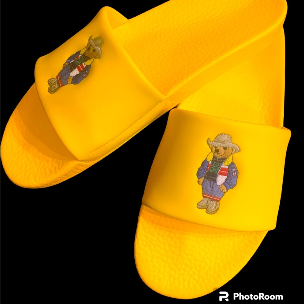 Men’s Polo Bear slides Sz 14 New!!!
